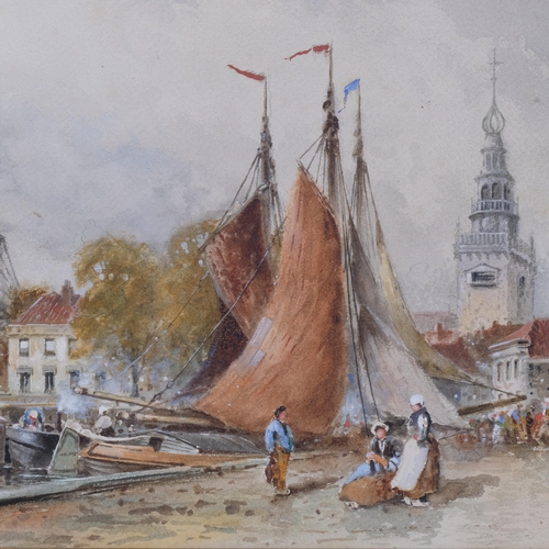 714 - Louis Van Staaten (1836 - 1909), Monnihendam Holland, watercolour, signed, 36cm x 55cm, framed