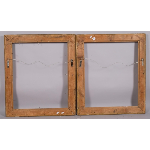 718 - 2 x 19th century gilt-gesso frames, inside measurements 65cm x 53cm (2)