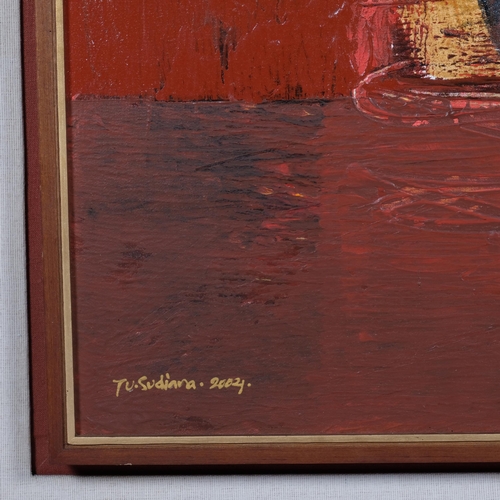 733 - Patu Sudiana, untitled II, contemporary oil on canvas, 2004, 60cm x 60cm, framed