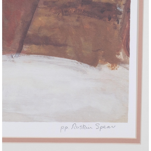 734 - Ruskin Spear, after the hanging, colour print, signed in pencil, artist's proof, image 60cm x 77cm, ... 