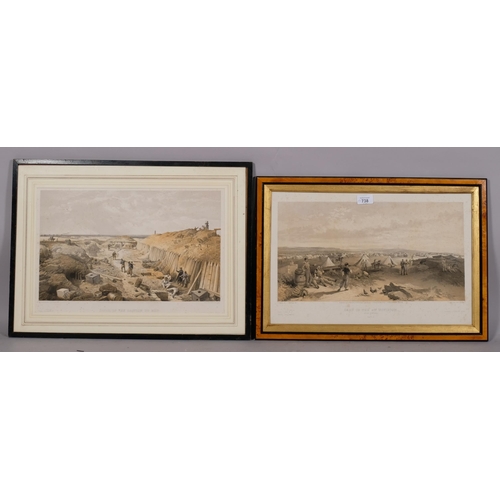 738 - William Simpson, 5 x 19th century Crimean War scenes, published 1855, framed (5)