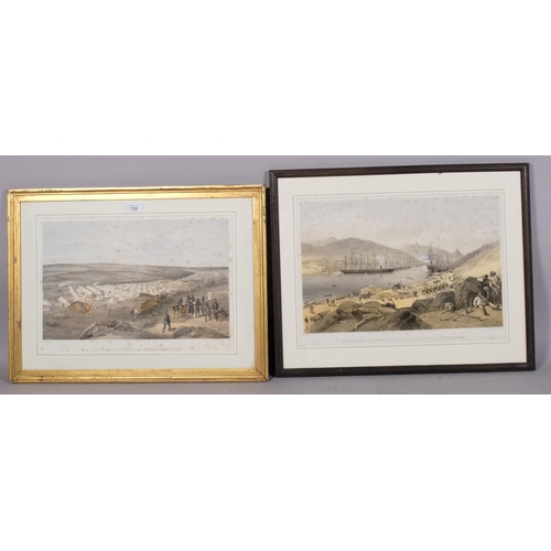 739 - William Simpson, 5 x 19th century Crimean War scenes, published 1855, framed (5)