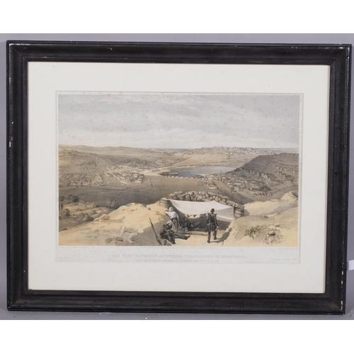 740 - William Simpson, 5 x 19th century Crimean War scenes, published 1855, framed (5)