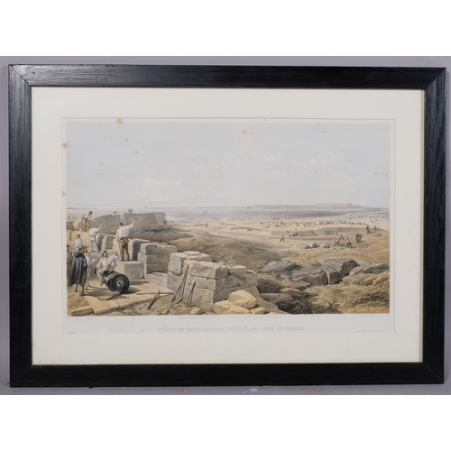 741 - William Simpson, 4 x 19th century Crimean War scenes, published 1855, framed (4)