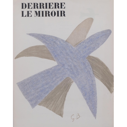 749 - Georges Braque, Birds, original lithograph cover for Derriere Le Miroir 1956, 38cm x 27cm, framed