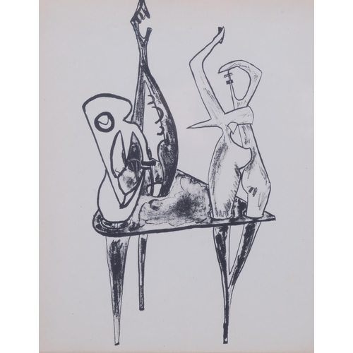 753 - David Hare, Sculpture, original lithograph for the Maeght Exhibition 1947, from an edition of 999 co... 