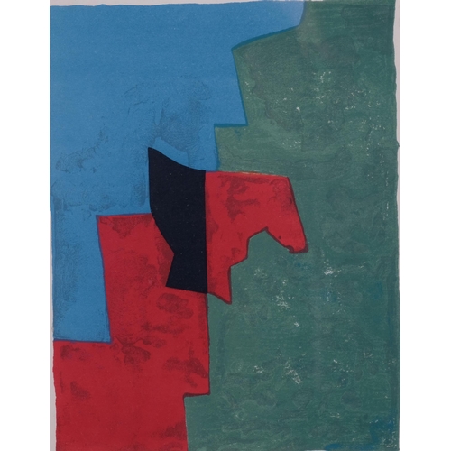 755 - Serge Poliakoff, Composition, 1961, original lithograph, sheet size 31cm x 24cm, framed