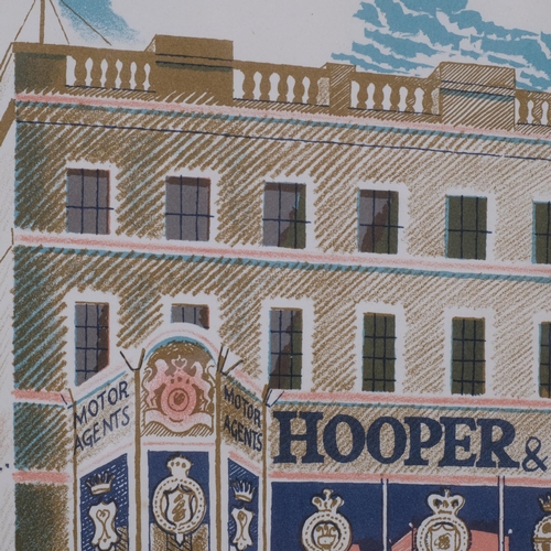 763 - Eric Ravilious (1903-1942), lithograph in colours on paper, Coach Builder, 22cm x 14.5cm, mounted, f... 