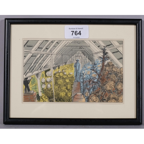 764 - Edward Bawden (1903-1989), original colour lithograph on paper, The Market Gardener, from Life in an... 