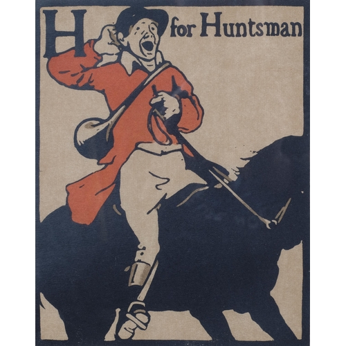 769 - William Nicholson (1872-1949), lithograph in colours on paper, H is for Huntsman, from An Alphabet, ... 