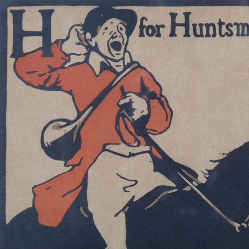 769 - William Nicholson (1872-1949), lithograph in colours on paper, H is for Huntsman, from An Alphabet, ... 