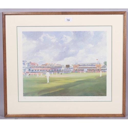 789 - Jocelyn Galsworthy (b. 1942), signed limited edition print on paper, England v West Indies, August 2... 