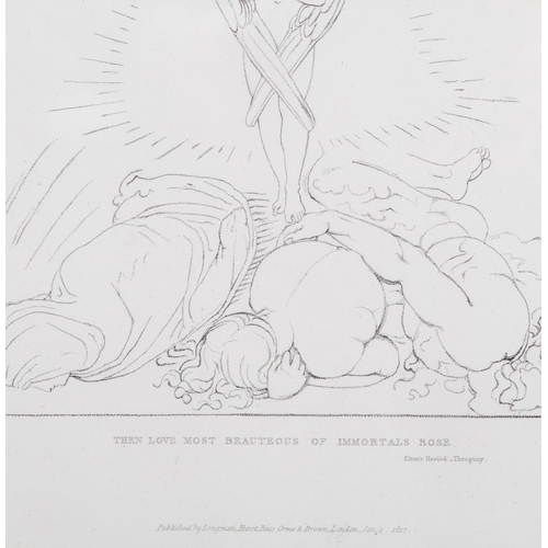 790 - William Blake (1757-1827) engraver after John Flaxman (1755-1826), stipple engraving and etching on ... 