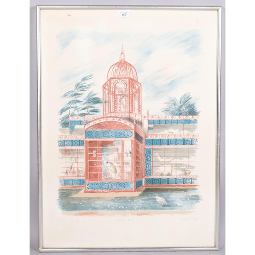 797 - Barbara Jones (1912 - 1978), limited edition lithograph in colours on paper, Dropmore Aviary, signed... 