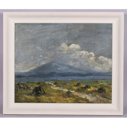 800 - T O'Donnell, Irish coastal view, oil on board, signed with monogram, 36cm x 45cm, framed