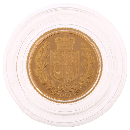 1158 - An Elizabeth II 2002 Golden Jubilee gold proof half sovereign coin, limited edition no. 5740 of 1050... 