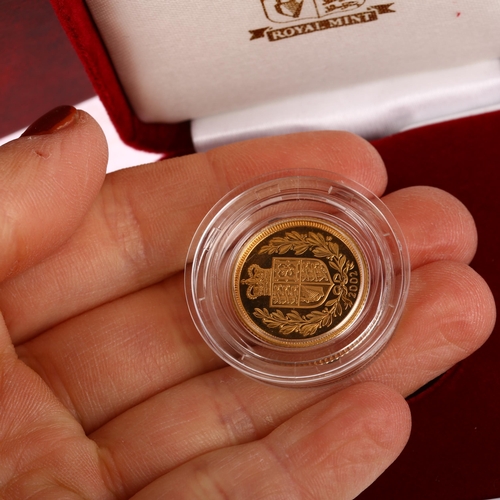 1158 - An Elizabeth II 2002 Golden Jubilee gold proof half sovereign coin, limited edition no. 5740 of 1050... 