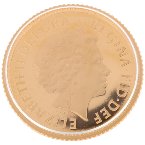 1159 - An Elizabeth II 2005 George and the Dragon gold proof half sovereign coin, limited edition no. 2122 ... 