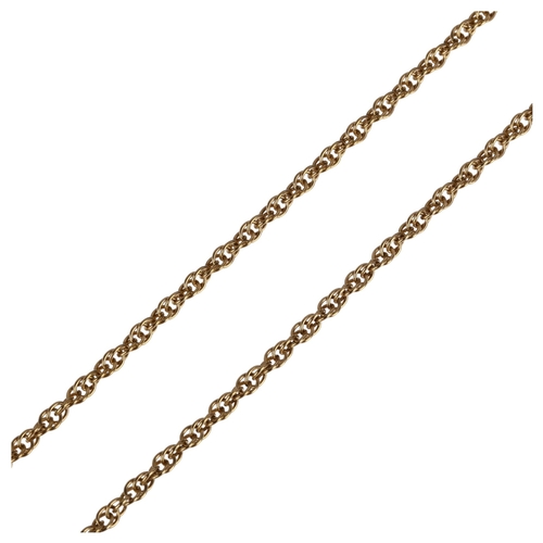 1226 - A 9ct gold Prince of Wales link chain necklace, 60cm, 9g