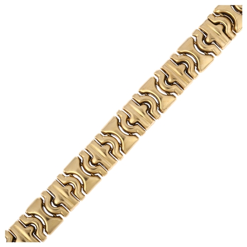 1263 - An Italian 18ct gold fancy link chain bracelet, 20cm, 24.3g