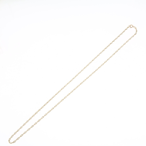 1317 - A 9ct gold Prince of Wales link chain necklace, 50cm, 5.1g