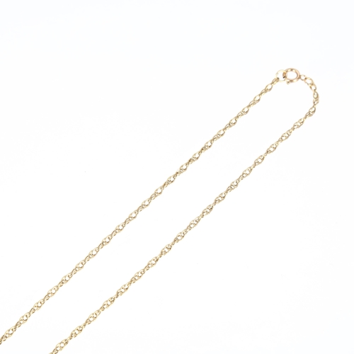 1317 - A 9ct gold Prince of Wales link chain necklace, 50cm, 5.1g