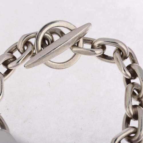 1422 - RANDERS SOLVVAREFABRIK - a heavy Danish sterling silver cable link bracelet, 21cm, 75.4g