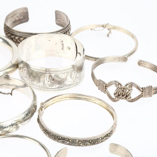 1528 - 15 silver bangles