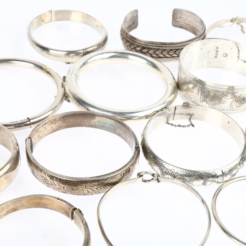 1528 - 15 silver bangles