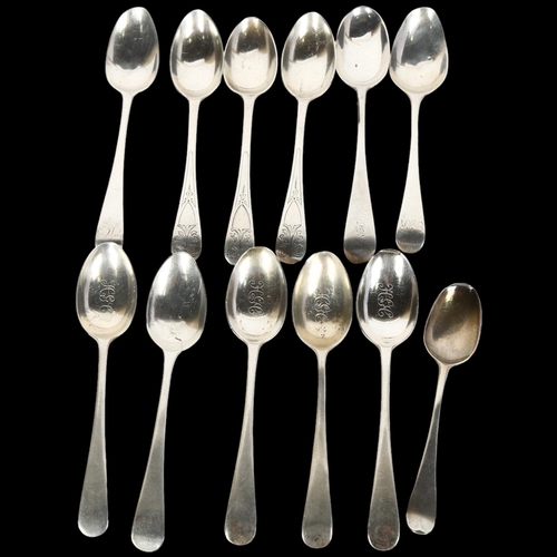 1675 - A quantity of silver teaspoons, maker's include Mappin & Webb, 6.5oz total