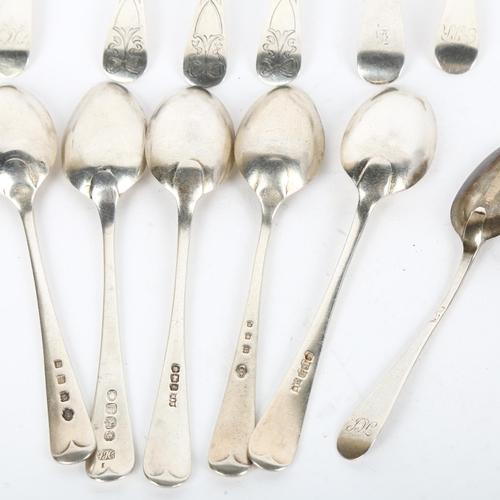 1675 - A quantity of silver teaspoons, maker's include Mappin & Webb, 6.5oz total