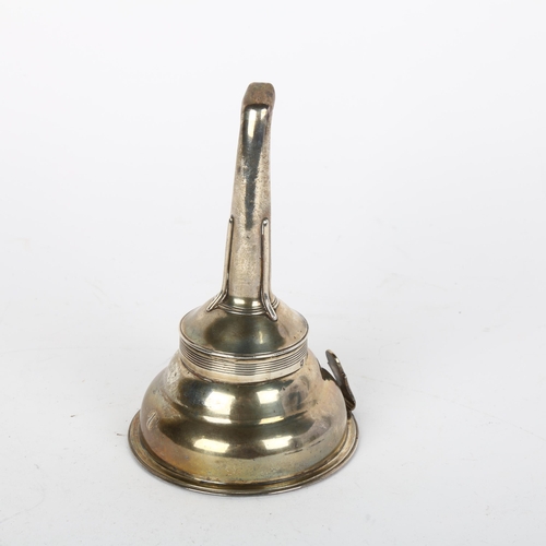 1684 - A George III silver wine funnel, John Emes, London 1804, 12cm, 2.6oz