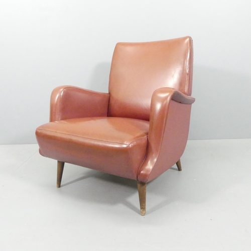 2076 - A mid-century Italian lounge chair by Carlo de Carli, model 806, for Cassina.