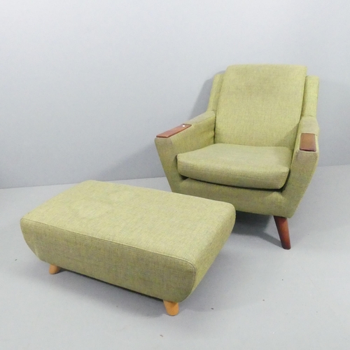 2073 - G-PLAN - the fifty five armchair, with matching footstool.