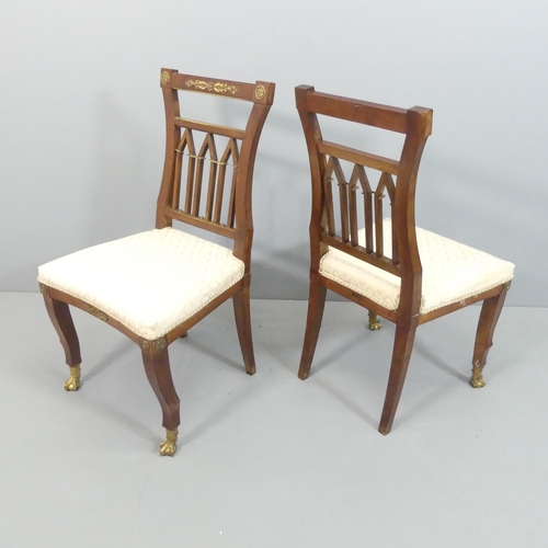 2161 - A pair of Spanish mahogany Esteilo Imperio chairs, by J. Suarez, Madrid, as used in the palace of th... 