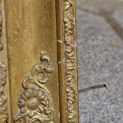 718 - 2 x 19th century gilt-gesso frames, inside measurements 65cm x 53cm (2)