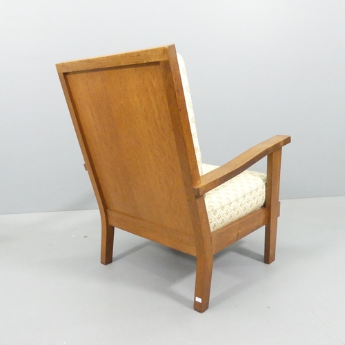 2095 - A Brynmawr Furniture Makers oak Arts & Crafts fireside chair, circa 1935, with provenance. WITH THE ... 