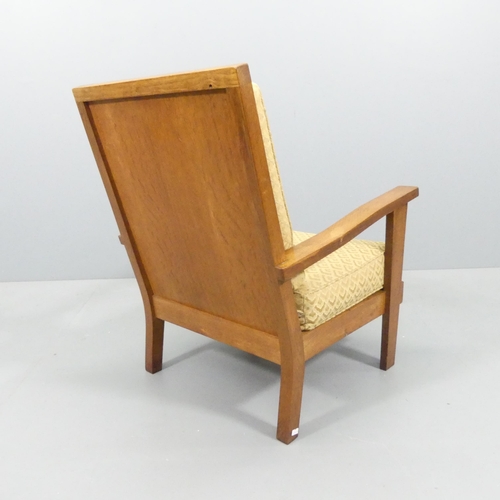 2096 - A Brynmawr Furniture Makers oak Arts & Crafts fireside chair, circa 1935, with provenance.