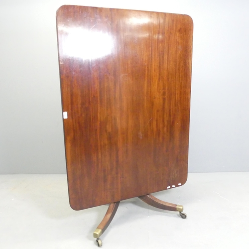 2524 - A 19th century mahogany rectangular tilt-top breakfast table, 127 x 71 x 94cm