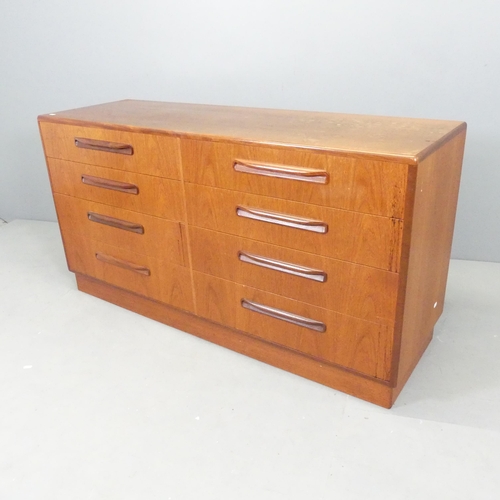 2548 - G-PLAN - A mid-century teak Fresco side-by-side chest of eight drawers. 140x73x45cm, and a matching ... 