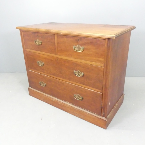 2634 - A Victorian mahogany chest of two short and two long drawers. 108x54x51cm.