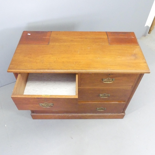 2634 - A Victorian mahogany chest of two short and two long drawers. 108x54x51cm.