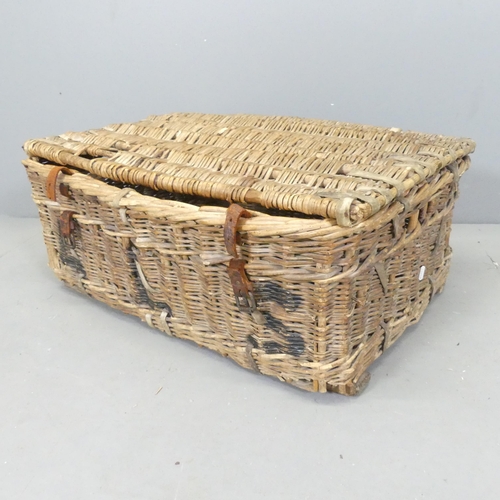 2662 - A wicker laundry basked, marked ALS. 75x31x51cm. A/F