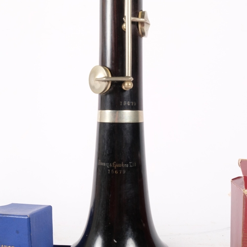 163 - Boosey & Hawkes Ltd - A clarinet, SN 15679, with stand and genuine buffet crampon, Paris mouthpiece ... 