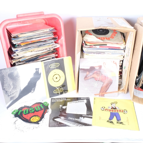 170 - a large quantity of 7inch vinyl records, some with sleeves. Including Abba etc.