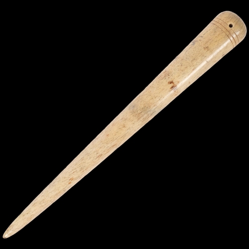 224 - An antique bone sailor's fid. 33.5cm.