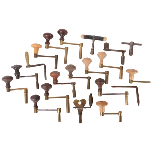 243 - A collection of various long case and other clock keys.