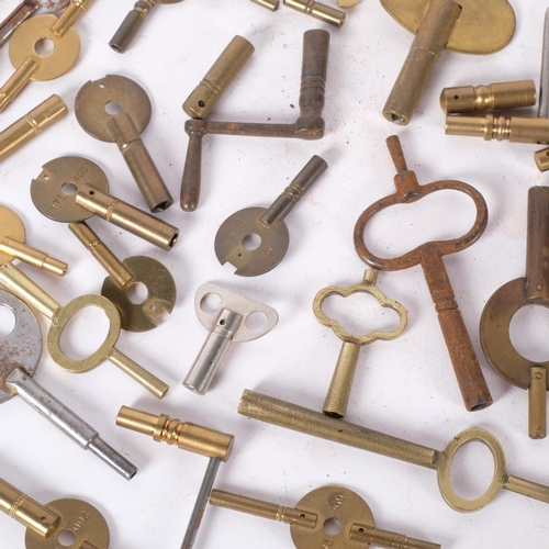 244 - A box of brass carriage clock keys.