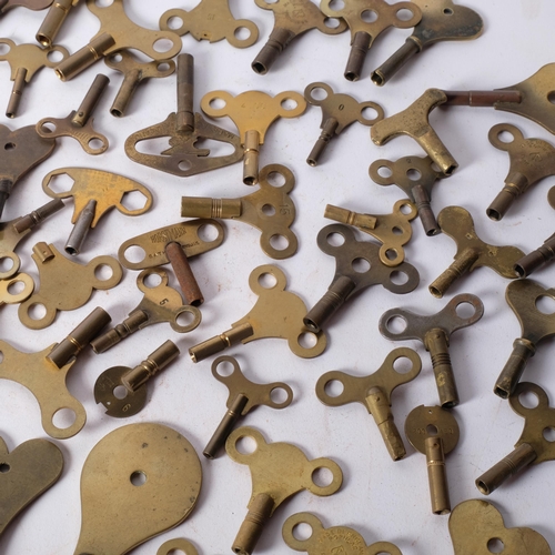 245 - A large quantity of brass clock keys.