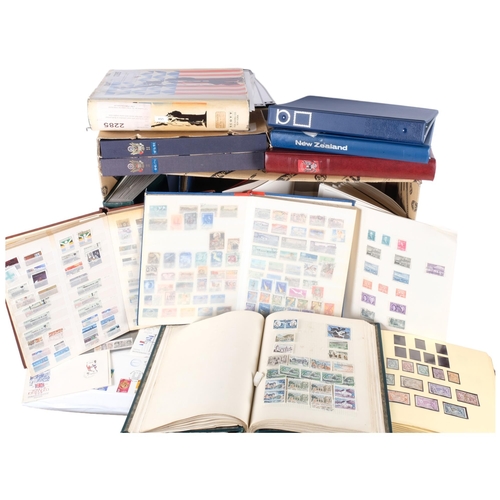 90 - A collection of UK and world stamps, empty stamp albums etc.